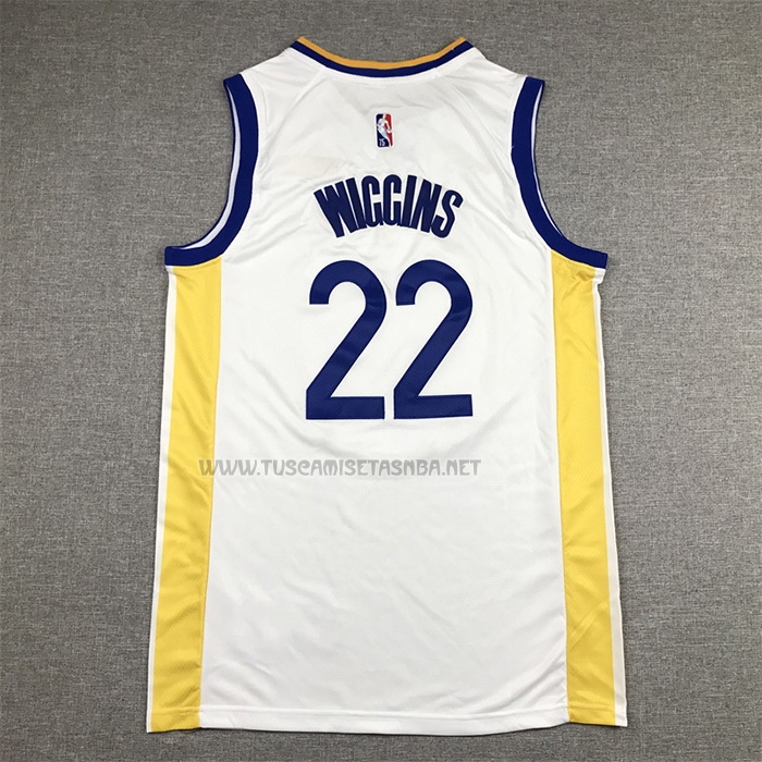 Camiseta Andrew Wiggins NO 22 Golden State Warriors Association Blanco